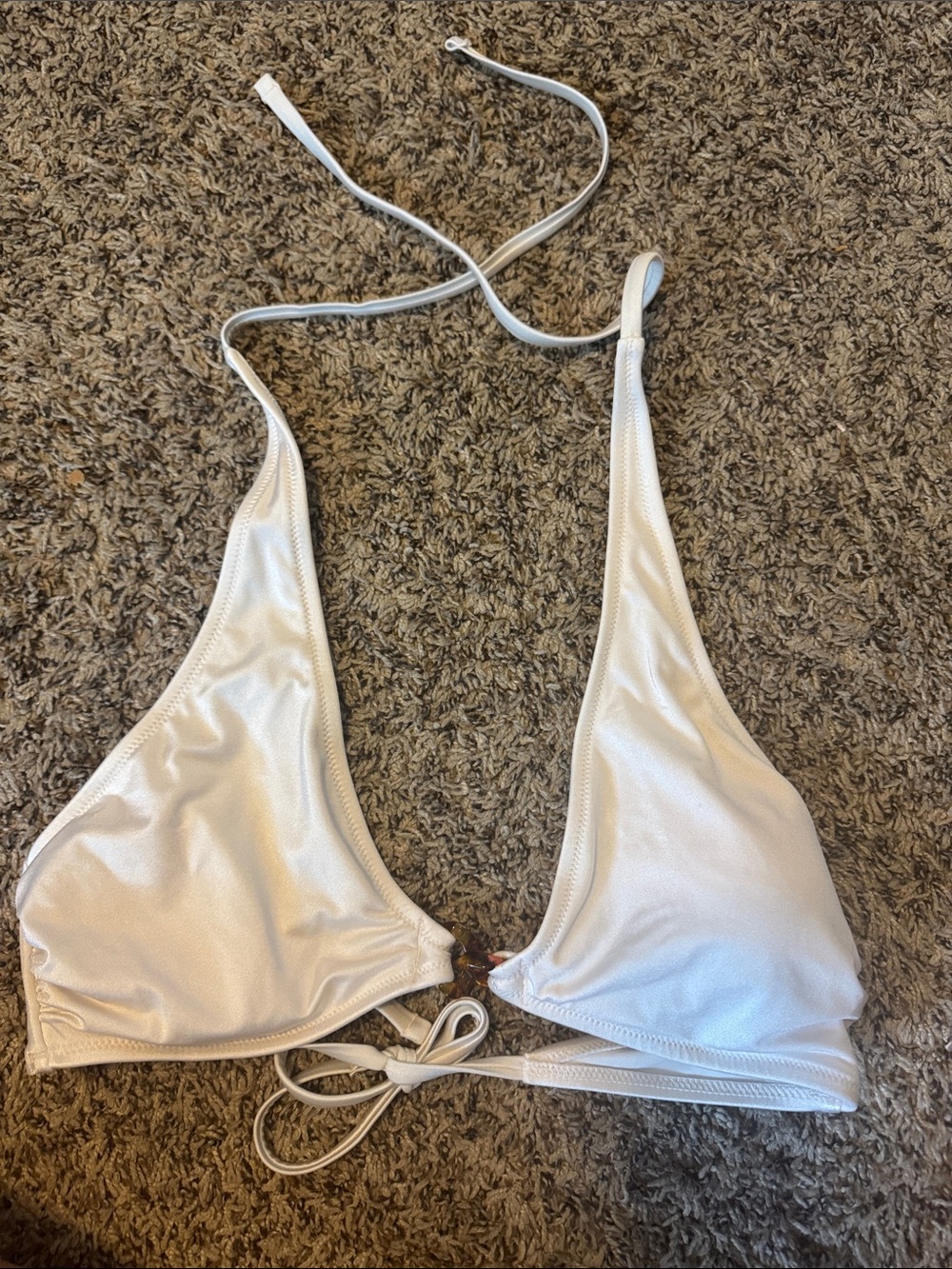 Victoria's Secret White Bikini Bandeau Halter Top
